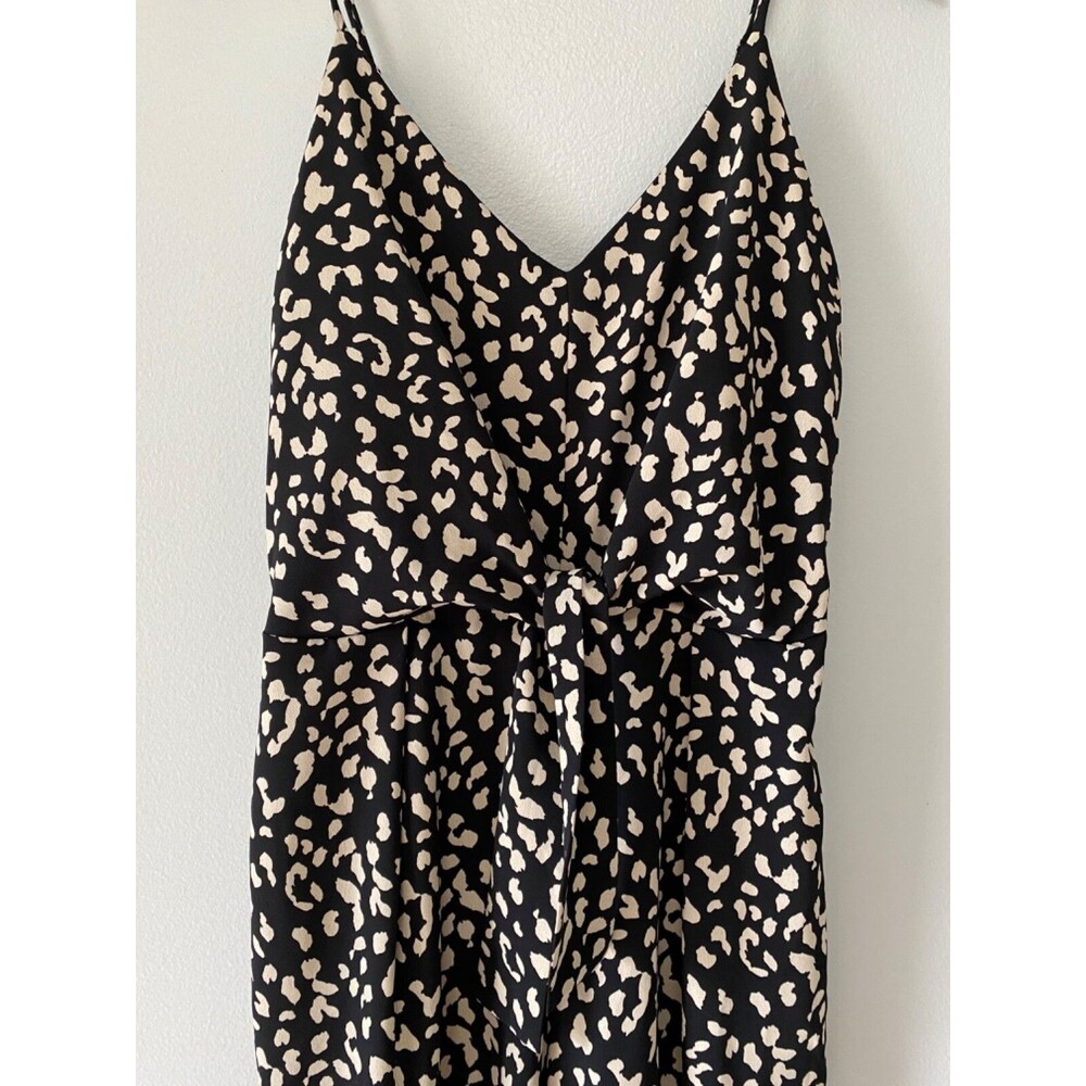 KLD Women's Sleeveless Black Animal Print Jumpsuit Size M - Picture 7 of 9